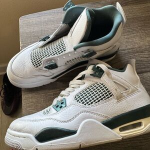 White and Green Sneakers